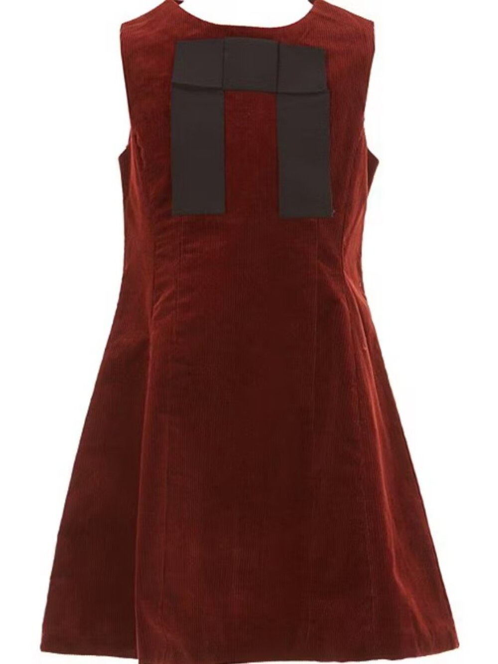 A Loves A Girls Sleeveless Bow Front Corduroy Dress S in Wine NWT